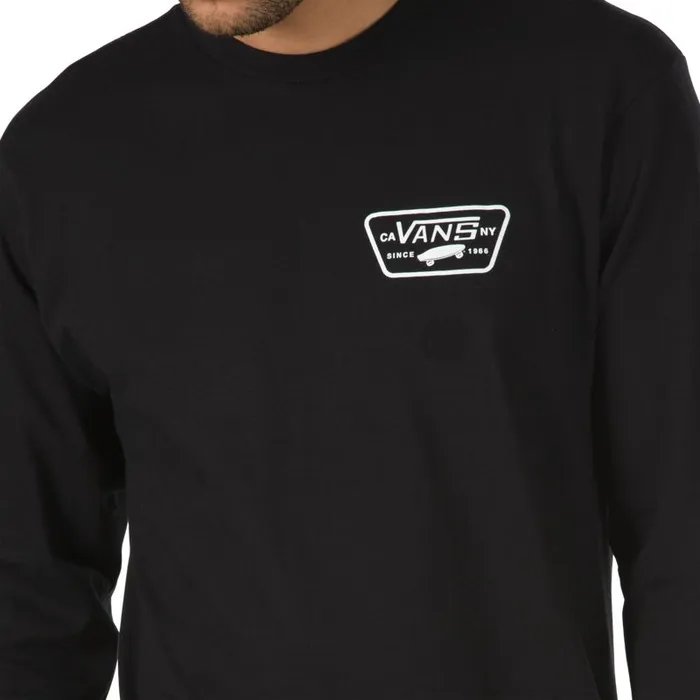 Vans TShirts and Tanks Mens Full Patch Back Long Sleeve TShirt BlackWhite Vans TShirts and Tanks Mens Full Patch Back Long Sleeve TShirt BlackWhite