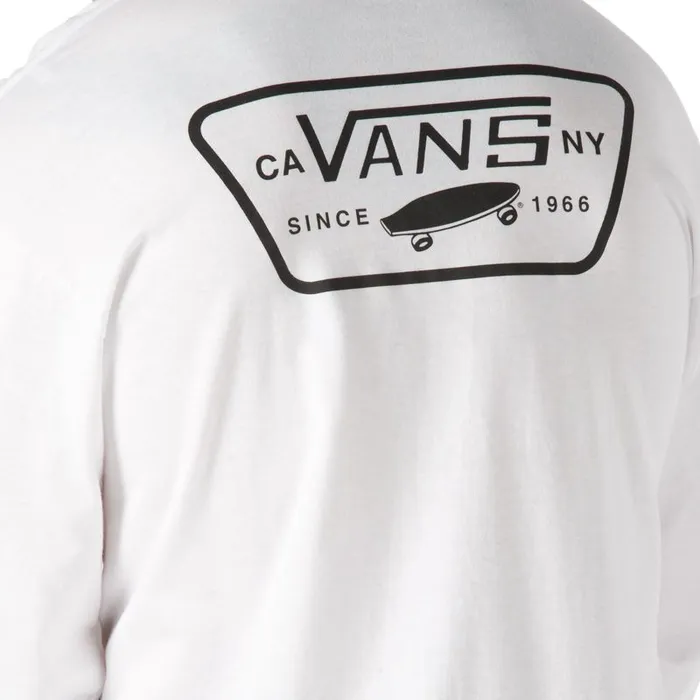 Vans TShirts and Tanks Mens Full Patch Back Long Sleeve TShirt WhiteBlack Vans TShirts and Tanks Mens Full Patch Back Long Sleeve TShirt WhiteBlack