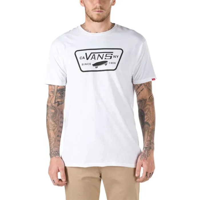 Vans TShirts and Tanks Mens Full Patch TShirt WhiteBlack