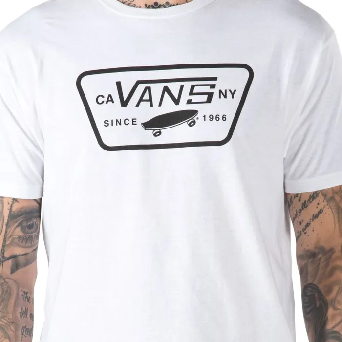 Vans TShirts and Tanks Mens Full Patch TShirt WhiteBlack