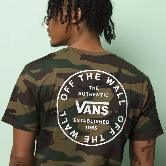 Vans TShirts and Tanks Mens Old Skool Circle Logo TShirt Camo
