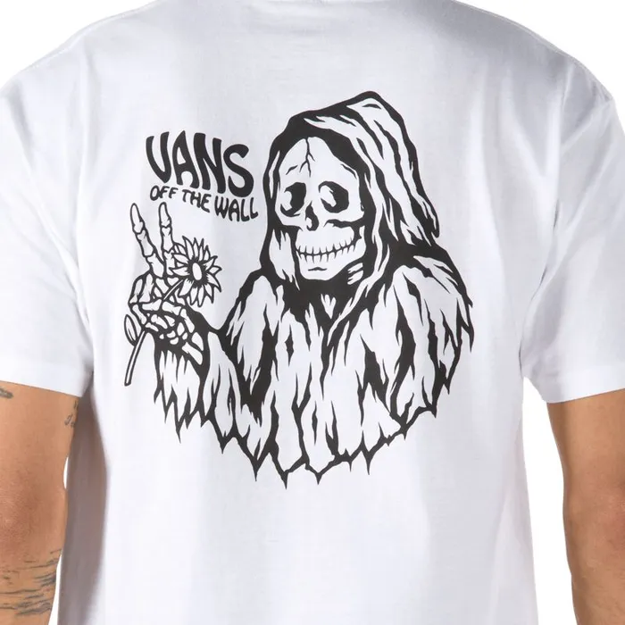 Vans TShirts and Tanks Mens Peace Reaper TShirt White Vans TShirts and Tanks Mens Peace Reaper TShirt White