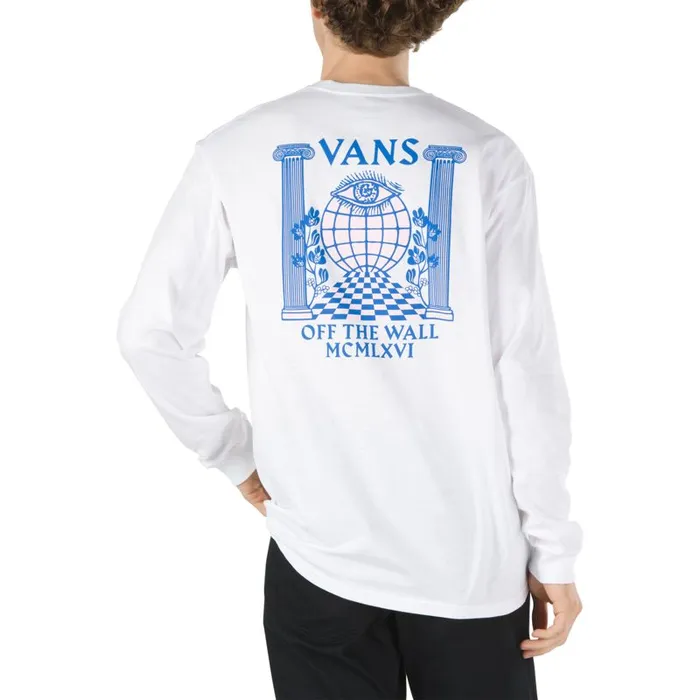 Vans TShirts and Tanks Mens Pillars Long Sleeve TShirt White