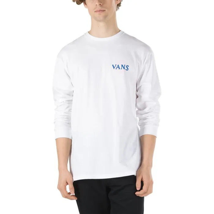 Vans TShirts and Tanks Mens Pillars Long Sleeve TShirt White Vans TShirts and Tanks Mens Pillars Long Sleeve TShirt White