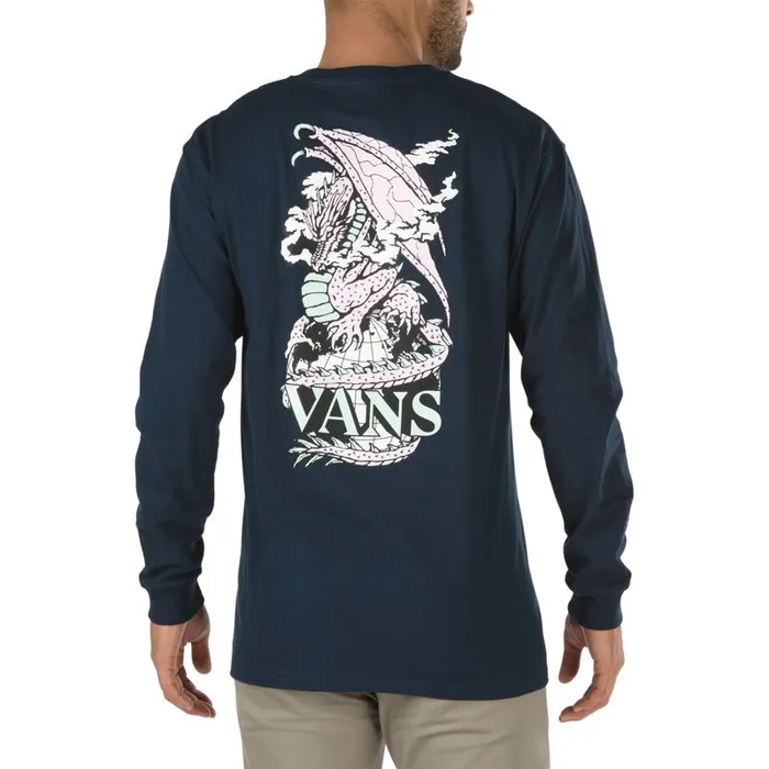 Vans TShirts and Tanks Mens Seismic Activity Long Sleeve TShirt Navy
