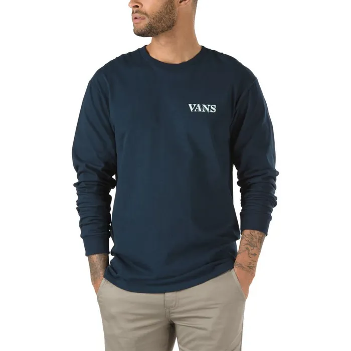 Vans TShirts and Tanks Mens Seismic Activity Long Sleeve TShirt Navy Vans TShirts and Tanks Mens Seismic Activity Long Sleeve TShirt Navy