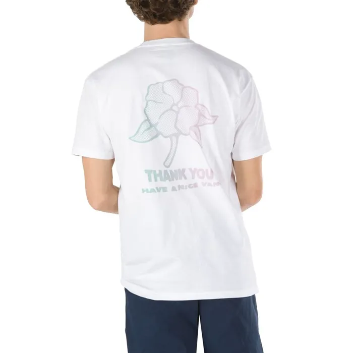 Vans TShirts and Tanks Mens Thank You Floral TShirt White