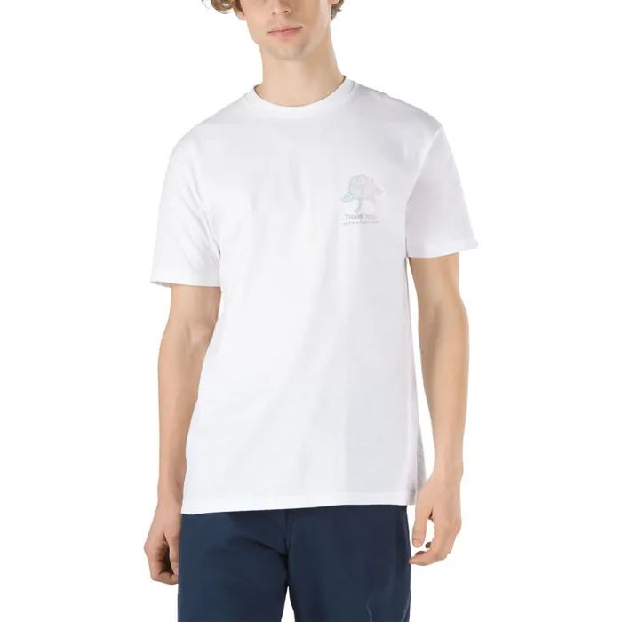 Vans TShirts and Tanks Mens Thank You Floral TShirt White Vans TShirts and Tanks Mens Thank You Floral TShirt White