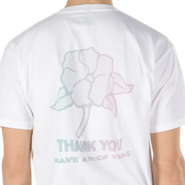 Vans TShirts and Tanks Mens Thank You Floral TShirt White Vans TShirts and Tanks Mens Thank You Floral TShirt White