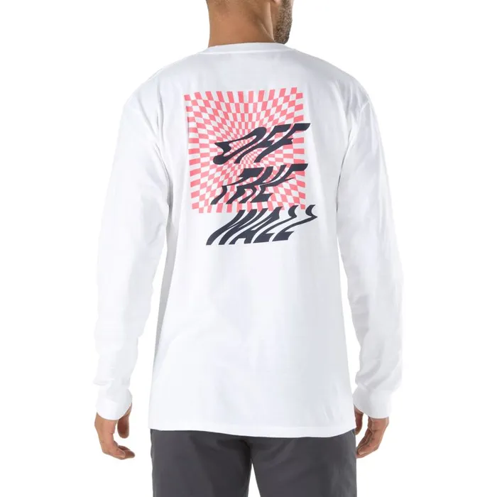 Vans TShirts and Tanks Mens V66 Off The Wall Long Sleeve TShirt White