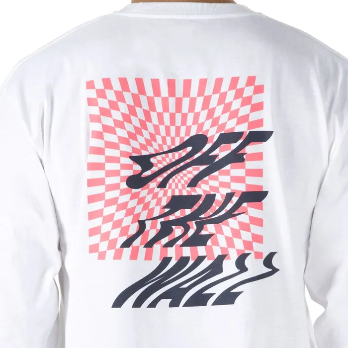 Vans TShirts and Tanks Mens V66 Off The Wall Long Sleeve TShirt White Vans TShirts and Tanks Mens V66 Off The Wall Long Sleeve TShirt White