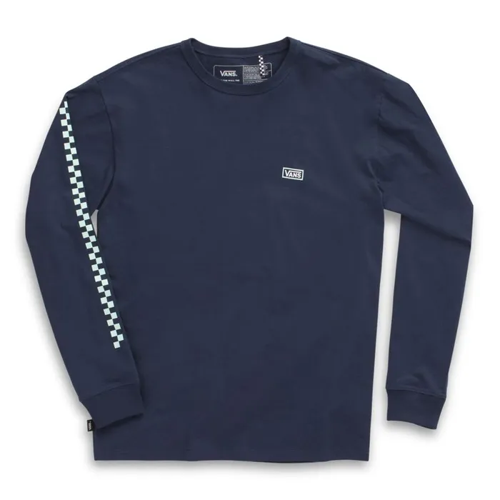 Vans TShirts and Tanks MensWomens Off The Wall Classic Graphic Long Sleeve Tee Dress Blues