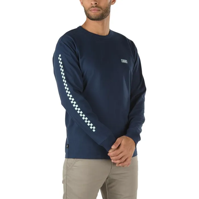 Vans TShirts and Tanks MensWomens Off The Wall Classic Graphic Long Sleeve Tee Dress Blues