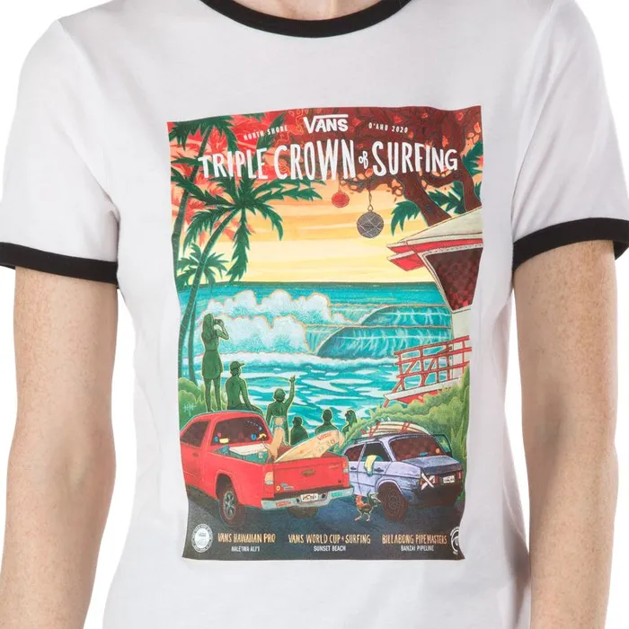 Vans TShirts and Tanks Womens 2020 VTCS Poster Ringer Tee WhiteBlack Vans TShirts and Tanks Womens 2020 VTCS Poster Ringer Tee WhiteBlack