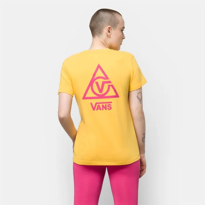 Vans TShirts and Tanks Womens 66 Supply Tri Boyfriend Crew Tee Lemon Chrome Vans TShirts and Tanks Womens 66 Supply Tri Boyfriend Crew Tee Lemon Chrome