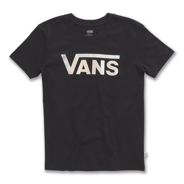 Vans TShirts and Tanks Womens Flutter V Iridescent Crew Tee Black Vans TShirts and Tanks Womens Flutter V Iridescent Crew Tee Black