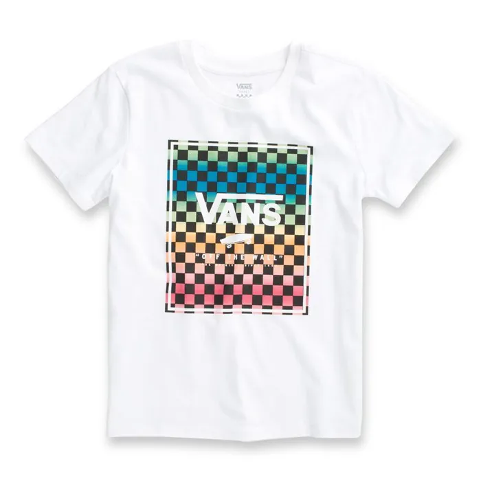 Vans TShirts and Tanks Womens Vintage Check Box Tee White Vans TShirts and Tanks Womens Vintage Check Box Tee White