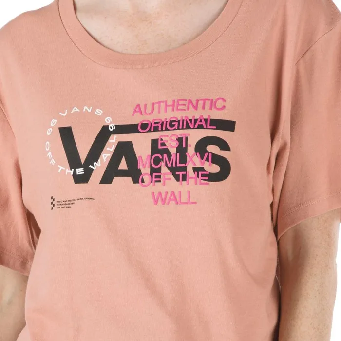 Vans TShirts and Tanks Womens Ya Mos Cropped Tee Rose Dawn Vans TShirts and Tanks Womens Ya Mos Cropped Tee Rose Dawn