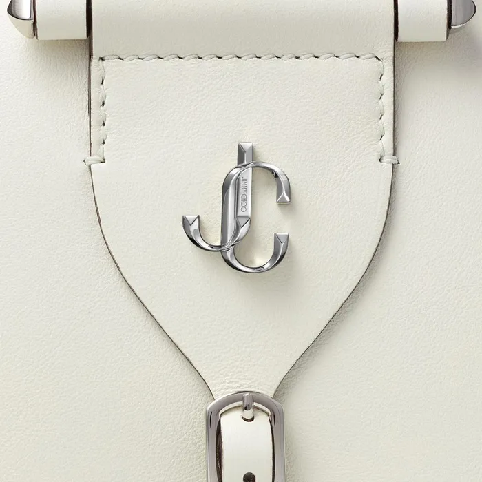 Varenne Bowling Mini Latte Calf Leather Bowling Handbag With Silver Jc Logo Lattelatte Women JIMMY CHOO Bowling Bags