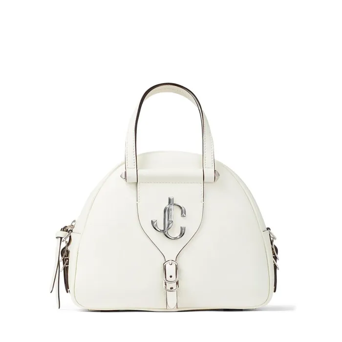 Varenne BowlingS Latte Calf Leather Bowling Bag With Jc Logo Lattelatte Women JIMMY CHOO Bowling Bags Varenne BowlingS Latte Calf Leather Bowling Bag With Jc Logo Lattelatte Women JIMMY CHOO Bowling Bags