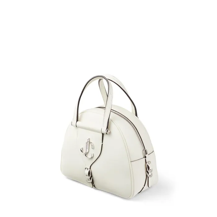 Varenne BowlingS Latte Calf Leather Bowling Bag With Jc Logo Lattelatte Women JIMMY CHOO Bowling Bags