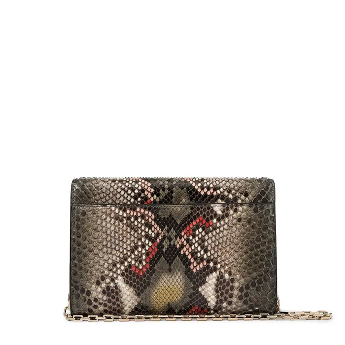 Varenne Clutch SeaGreen And Gold Dgrad Painted Python Clutch Bag With Jc Emblem Sea Green Mixgold Women JIMMY CHOO Clutch Bags