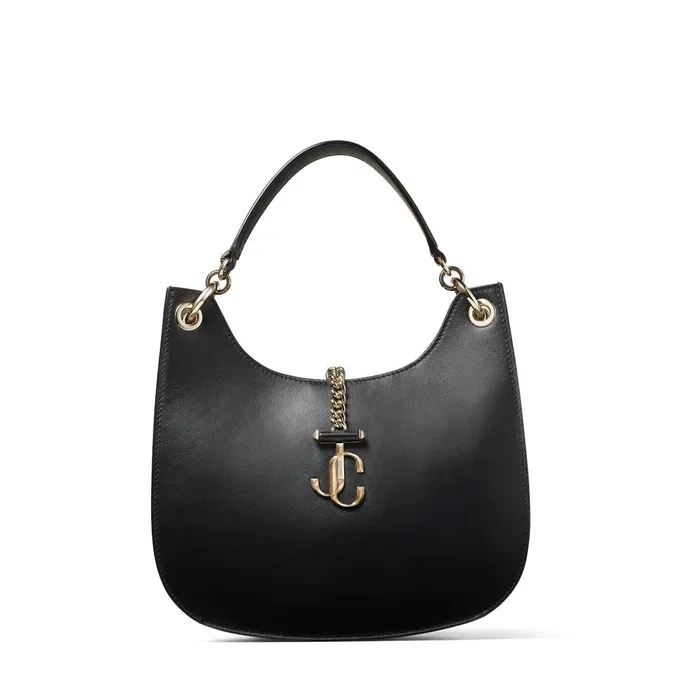 Varenne HoboM Black Calf Leather Hobo Handbag Blackgold Women JIMMY CHOO Totes and Hobo Bags Varenne HoboM Black Calf Leather Hobo Handbag Blackgold Women JIMMY CHOO Totes and Hobo Bags