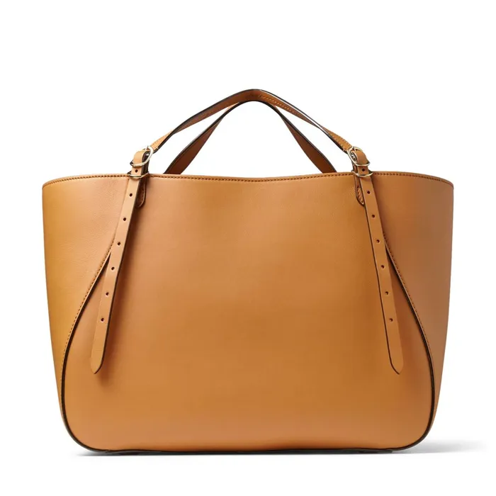 Varenne Tote EW Cuoio Leather Tote Bag With Jc Emblem Cuoio Women JIMMY CHOO Totes and Hobo Bags