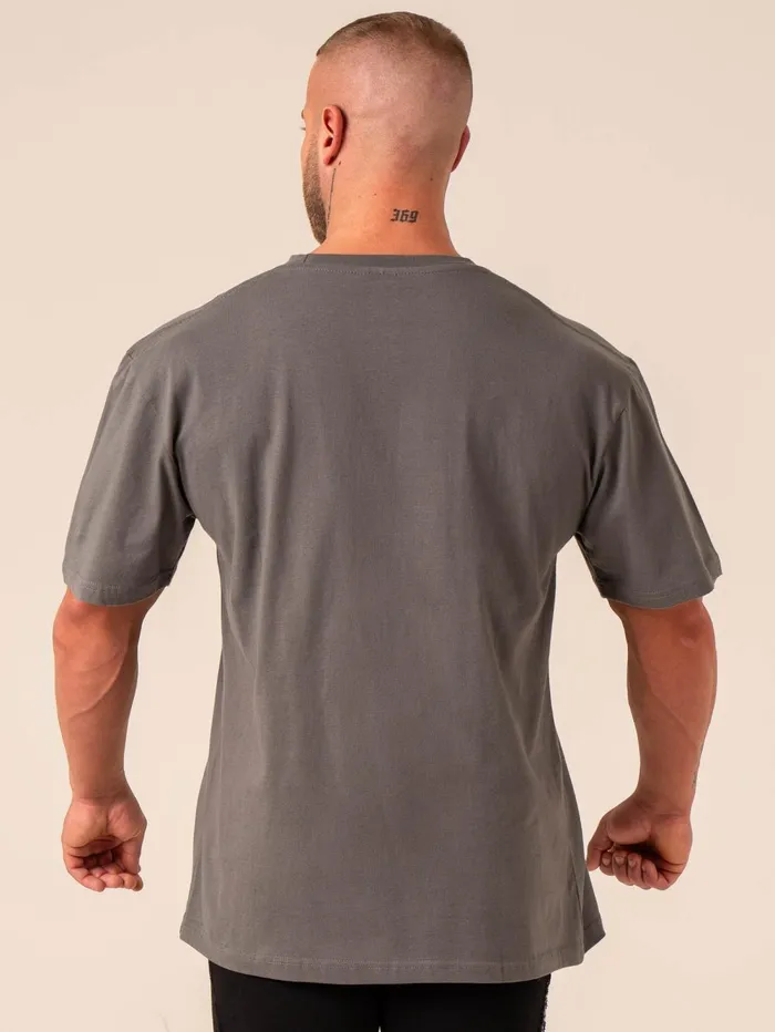 Varsity Oversized TShirt 8211 Charcoal Men Ryderwear TShirts