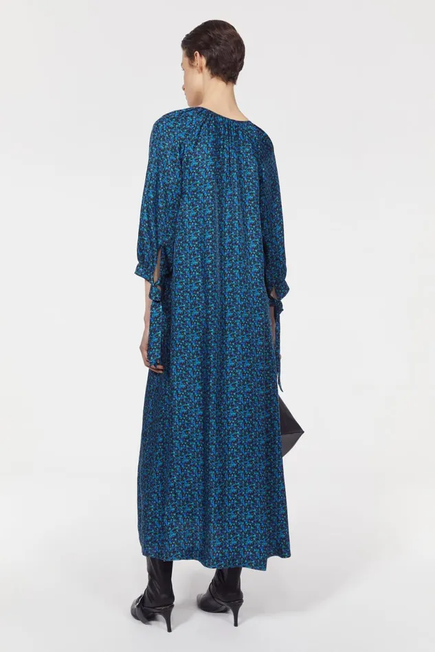 Vendela Floral Dress Black Cobalt Women Rodebjer Dresses and Caftans