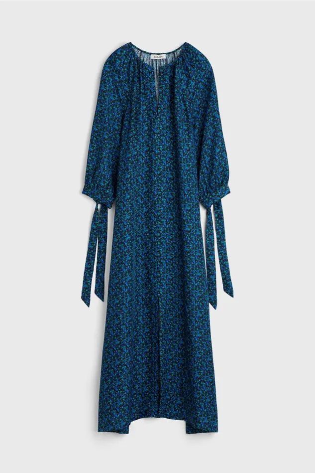Vendela Floral Dress Black Cobalt Women Rodebjer Dresses and Caftans