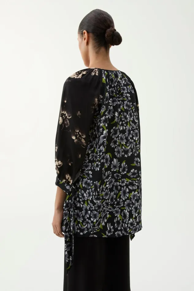 Vida Patchwork Blouse Olive Women Rodebjer Shirts and Blouses