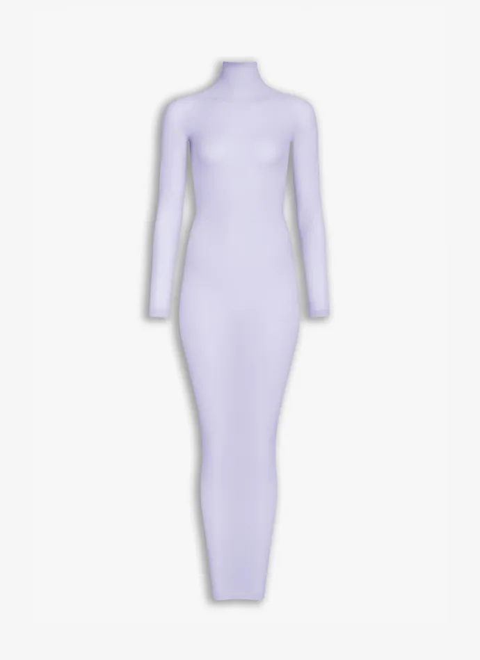 Violet Fitted Dress In Fine Knit Women Alaa Knitwear