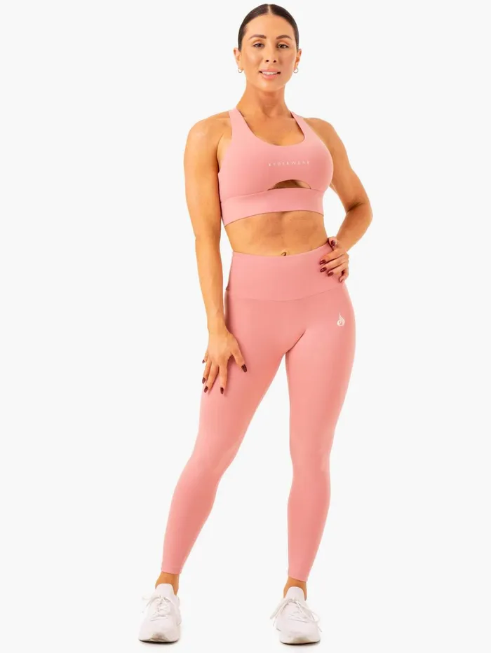 Vital High Waisted Scrunch Leggings 8211 Blush Pink Women Ryderwear Leggings