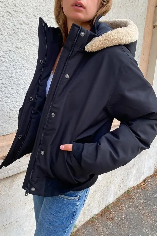 Waterproof Bomber Jacket Women Subdued Coats and Jackets
