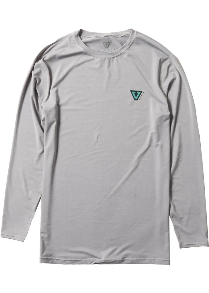 Wetsuit Tops and Lycra Men Vissla Twisted Eco Long Sleeve Lycra Rash Guard Grey Heather Wetsuit Tops and Lycra Men Vissla Twisted Eco Long Sleeve Lycra Rash Guard Grey Heather