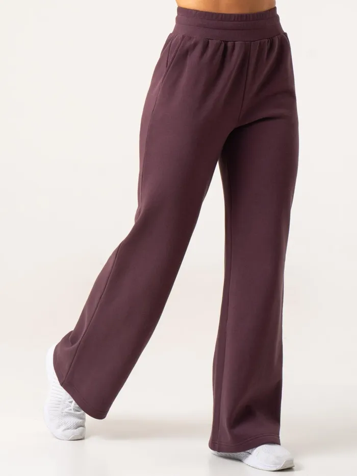 Wide Leg Track Pants 8211 Plum Women Ryderwear Pants