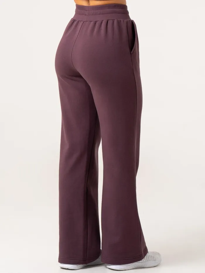 Wide Leg Track Pants 8211 Plum Women Ryderwear Pants