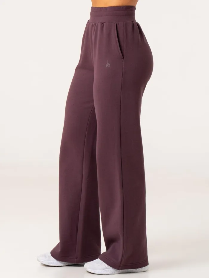 Wide Leg Track Pants 8211 Plum Women Ryderwear Pants