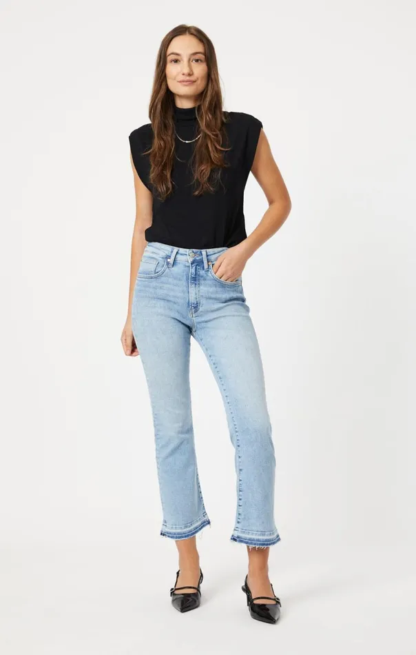 Women Anika Crop Flare In Light Flex Blue Mavi Jeans Denim Women Anika Crop Flare In Light Flex Blue Mavi Jeans Denim