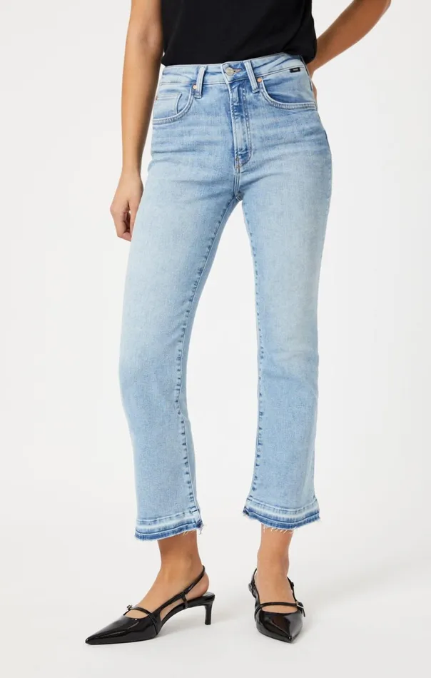 Women Anika Crop Flare In Light Flex Blue Mavi Jeans Denim Women Anika Crop Flare In Light Flex Blue Mavi Jeans Denim