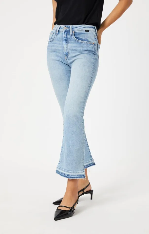 Women Anika Crop Flare In Light Flex Blue Mavi Jeans Denim Women Anika Crop Flare In Light Flex Blue Mavi Jeans Denim