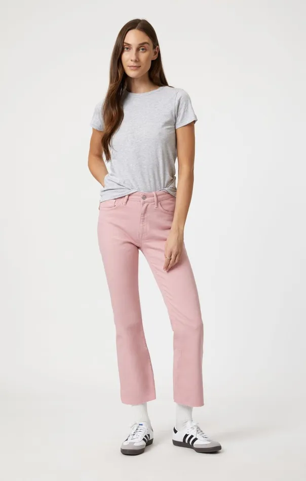 Women Anika Crop Flare In Rose Elegance Flex Blue Mavi Jeans Denim