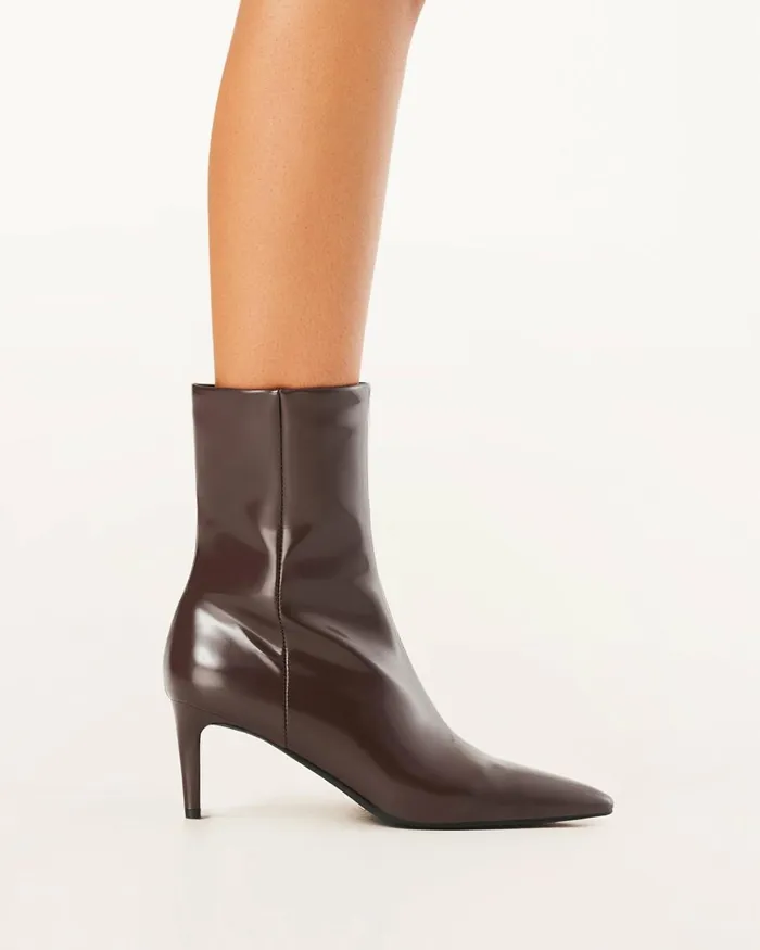 Women Ankle Boots Billini AINSLEY 8211 CHOC SHINE