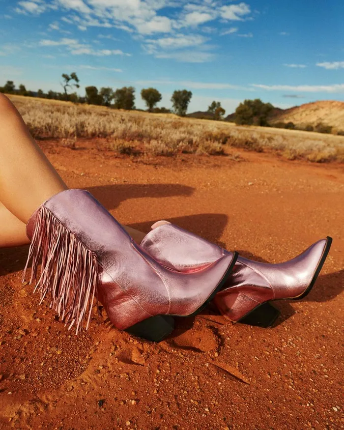 Women Ankle Boots Billini ANDI 8211 LIGHT PINK METALLIC