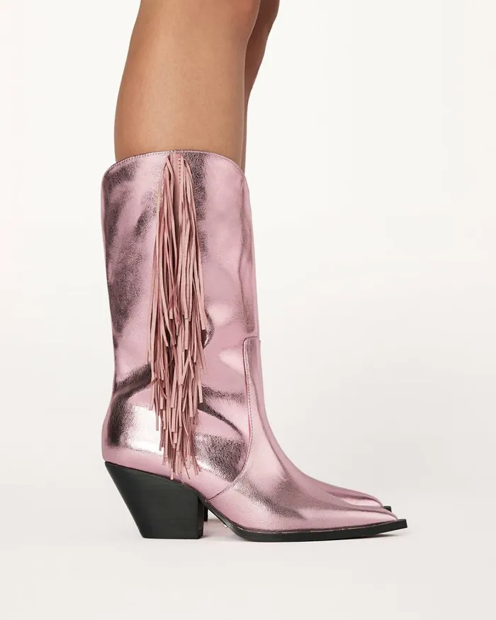 Women Ankle Boots Billini ANDI 8211 LIGHT PINK METALLIC