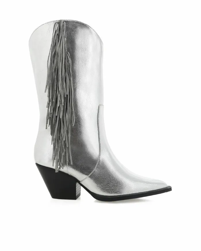 Women Ankle Boots Billini ANDI 8211 SILVER METALLIC