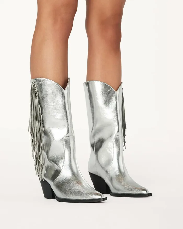 Women Ankle Boots Billini ANDI 8211 SILVER METALLIC