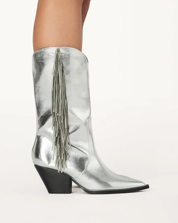 Women Ankle Boots Billini ANDI 8211 SILVER METALLIC