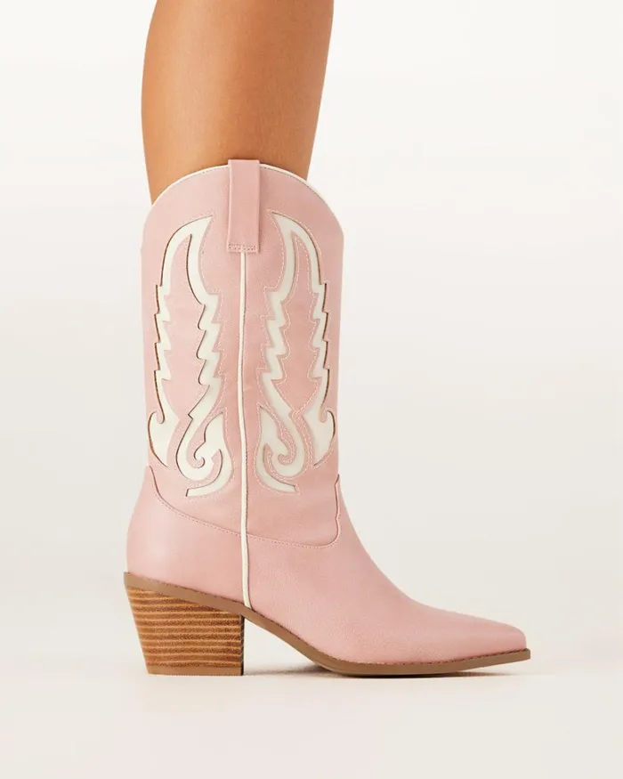 Women Ankle Boots Billini NORVA 8211 PINK IVORY